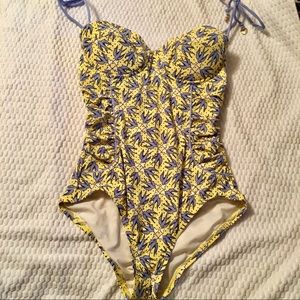 Juicy Couture NWOT Ruched Corset Swim Suit